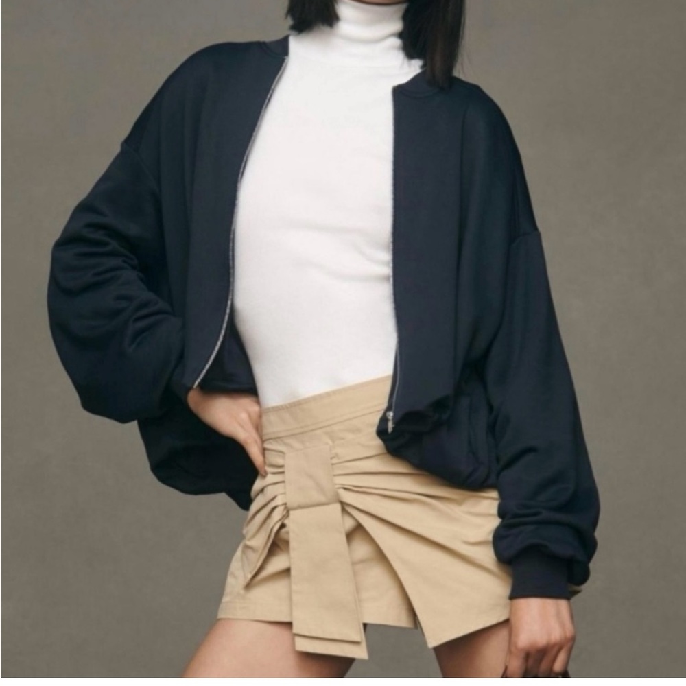 Pilcro Dark Blue Bubble Bomber Jacket L/XL